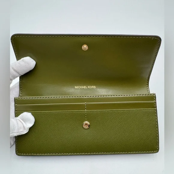 Michael Kors Jet Set Large Saffiano Leather Snap-Front Wallet - Picture 3 of 8